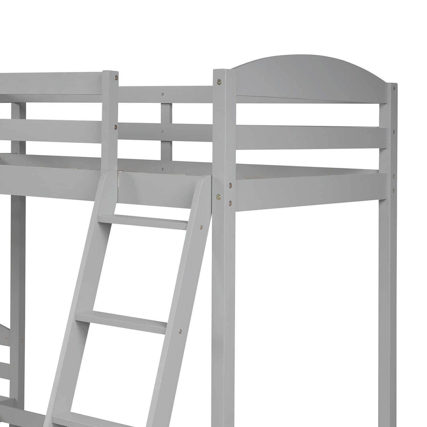 Gray L Shaped Triple Bunk Bed