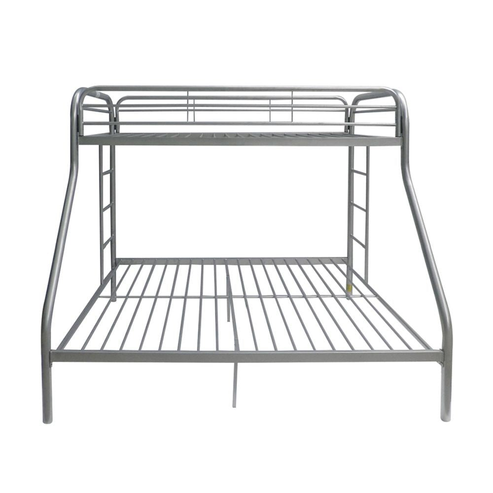 Silver Twin Over Full Size Bunk Bed