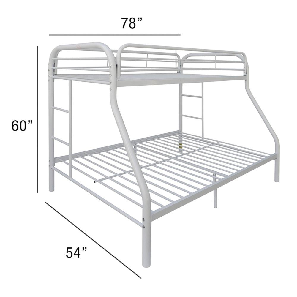 White  Twin Over Full Size Bunk Bed Default Title