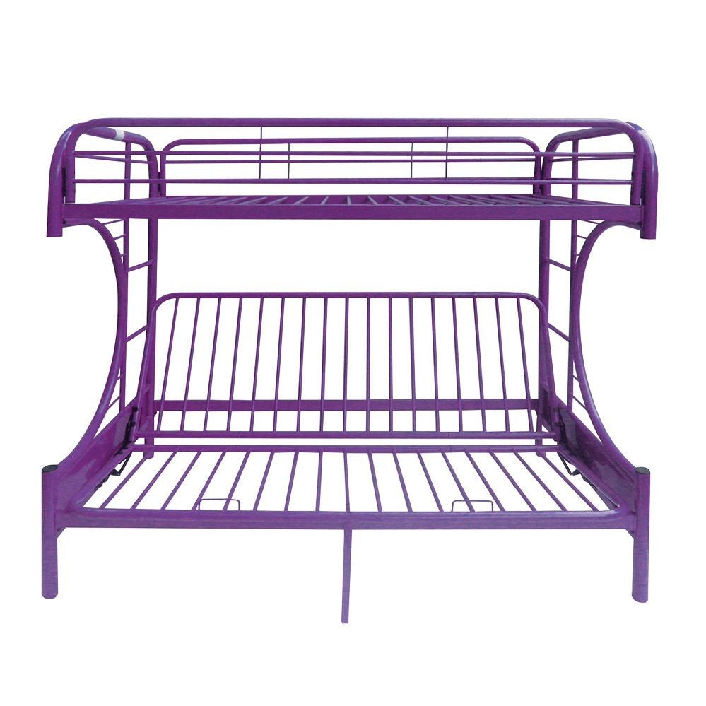 Purple Twin Over Full Futon Bunk Bed Default Title