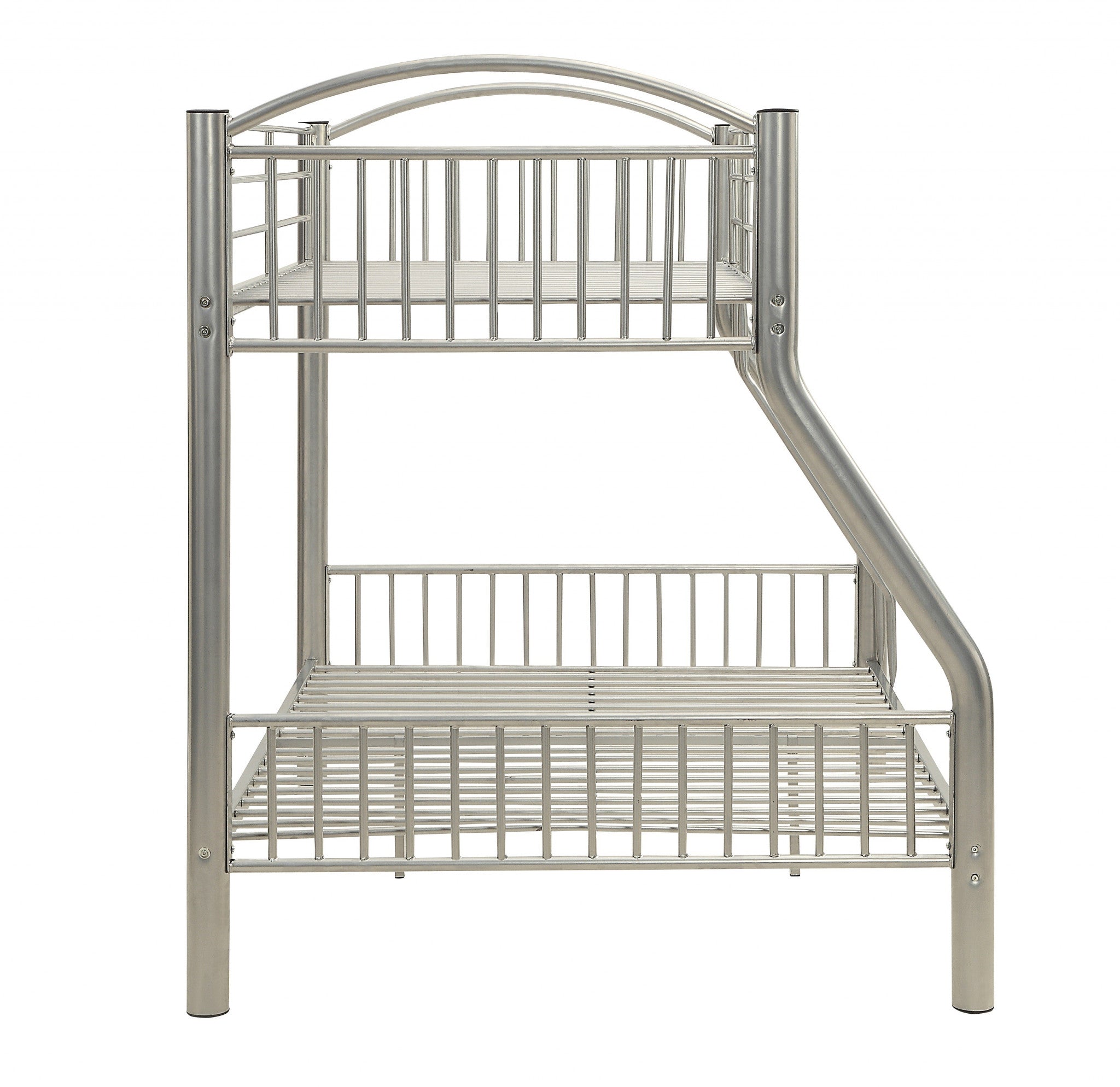 Silver Traditional Twin Over Full Bunk Bed Default Title