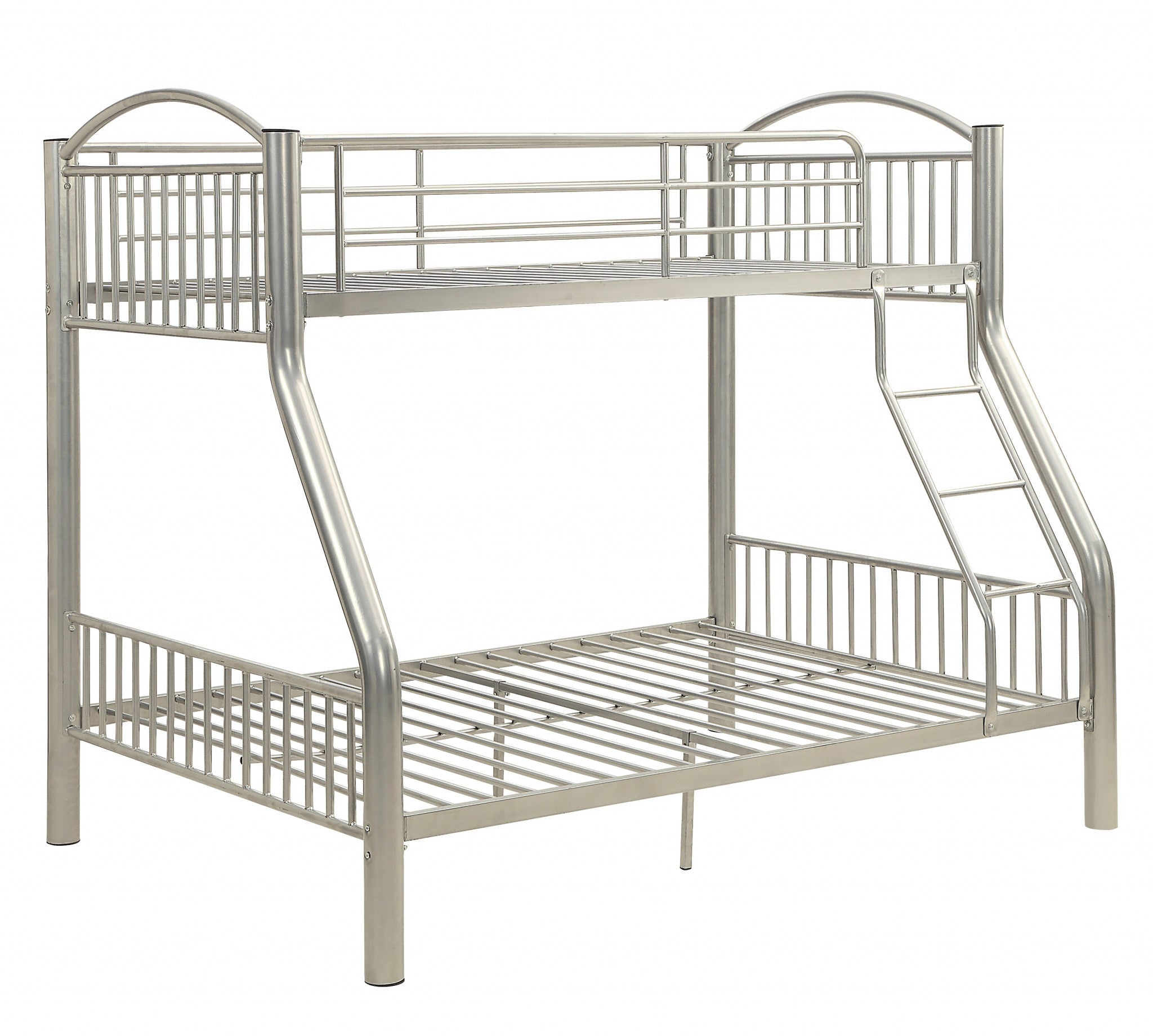 Silver Traditional Twin Over Full Bunk Bed