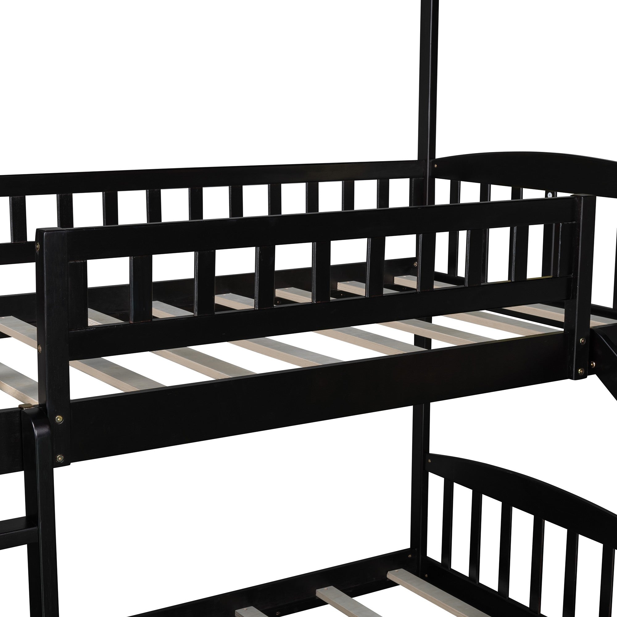 Espresso Twin Over Twin Playhouse Styled Bunk Bed