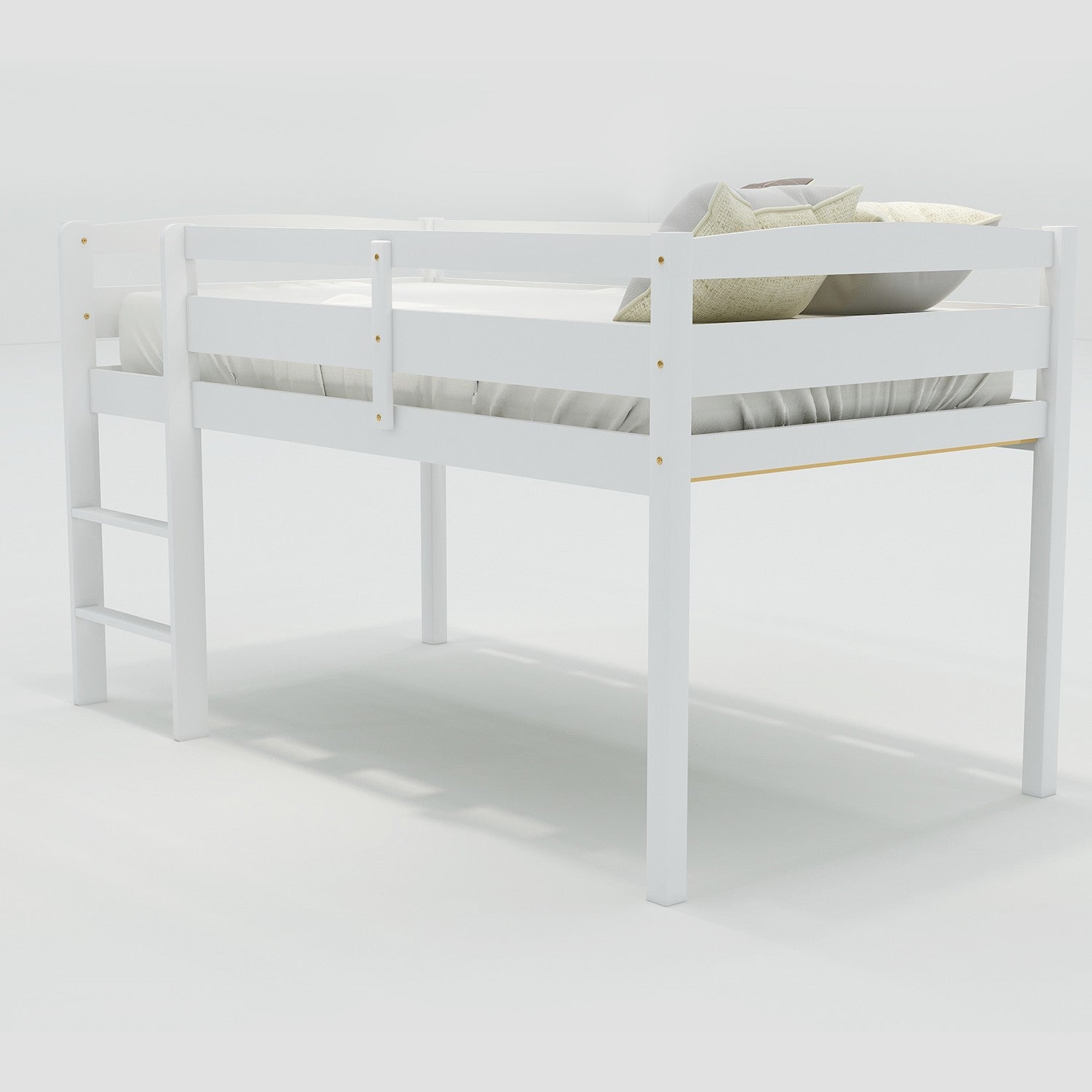 White Twin Size Lof Loft Bed