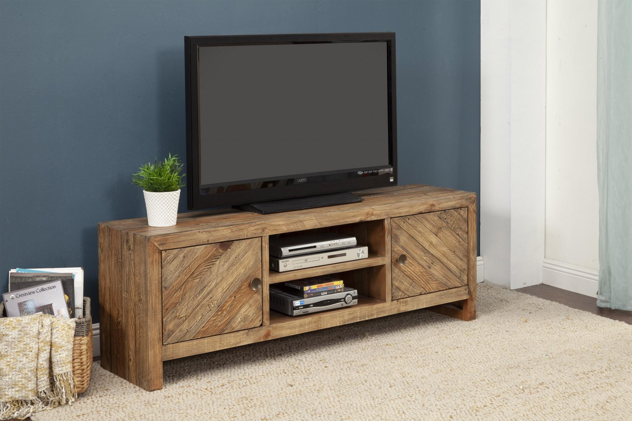 Rustic Natural Trendy TV Console