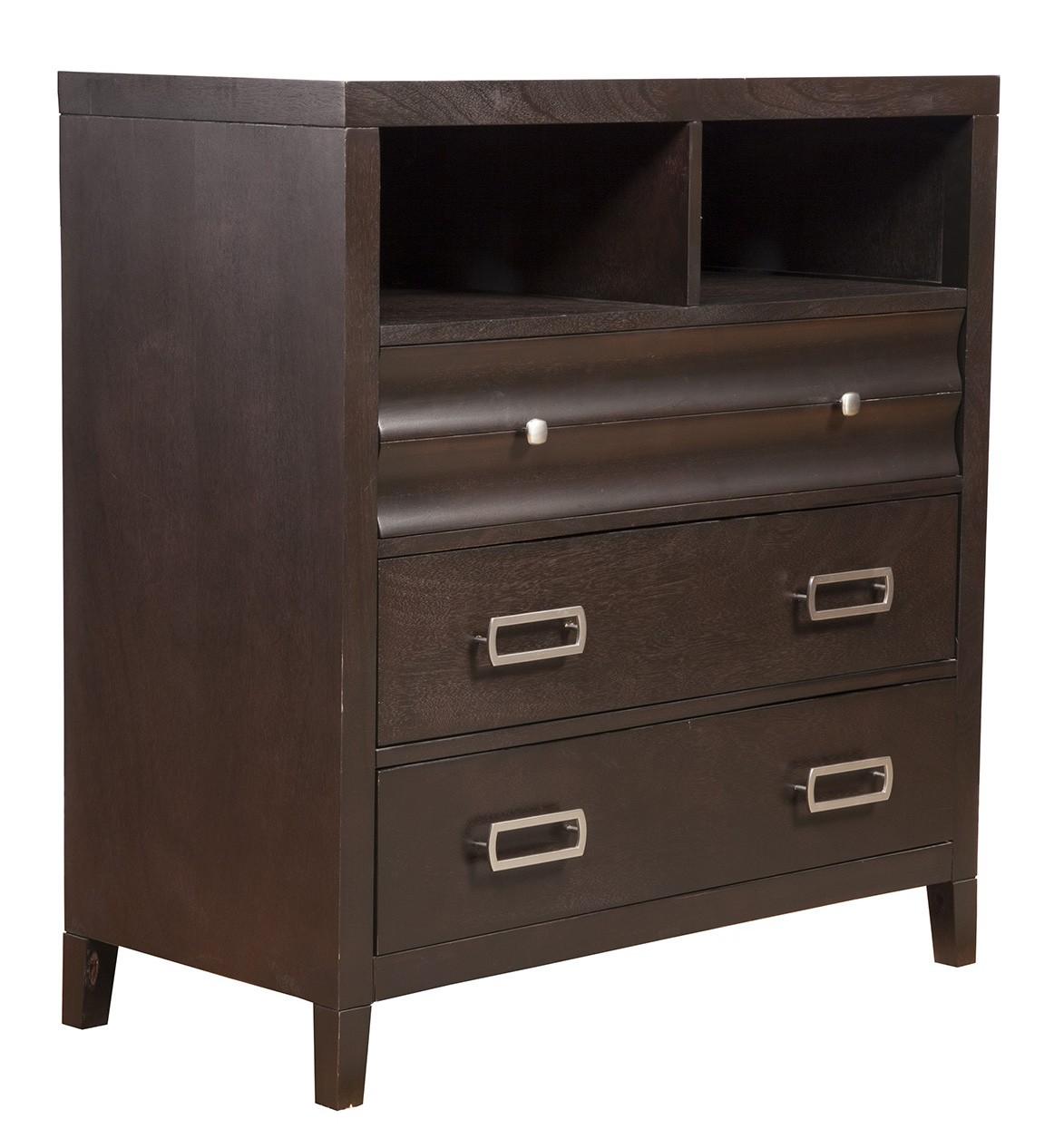 Contemporary Style Mahogany TV Console Cabinet