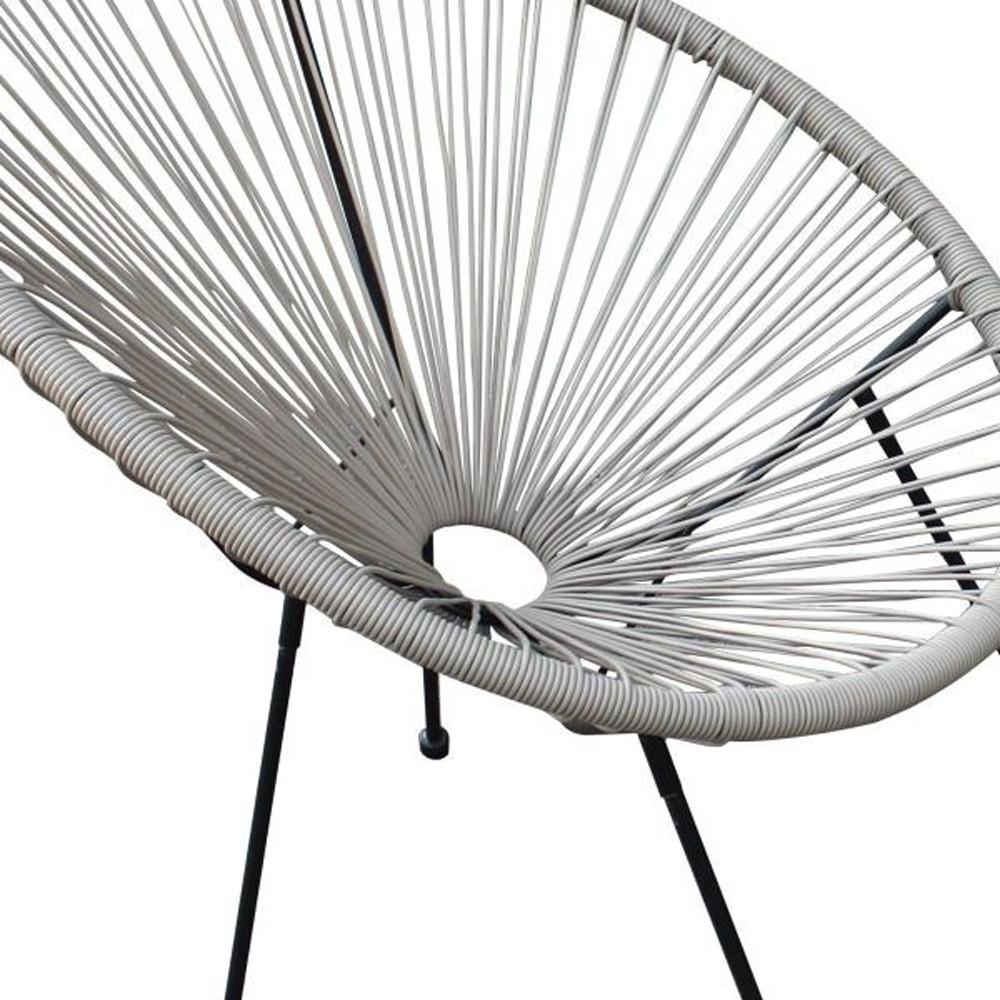 Set of Two Gray Mod Indoor Outdoor String Chairs