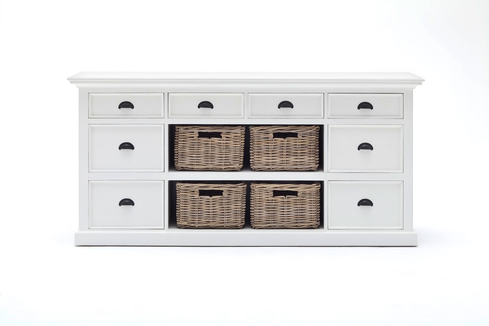 Library Hutch with Basket Set