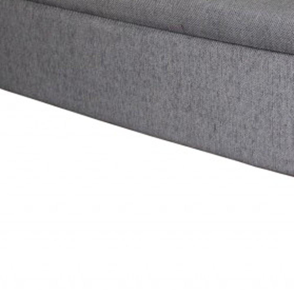 Modern Tailored Gray and Black Storage Bench