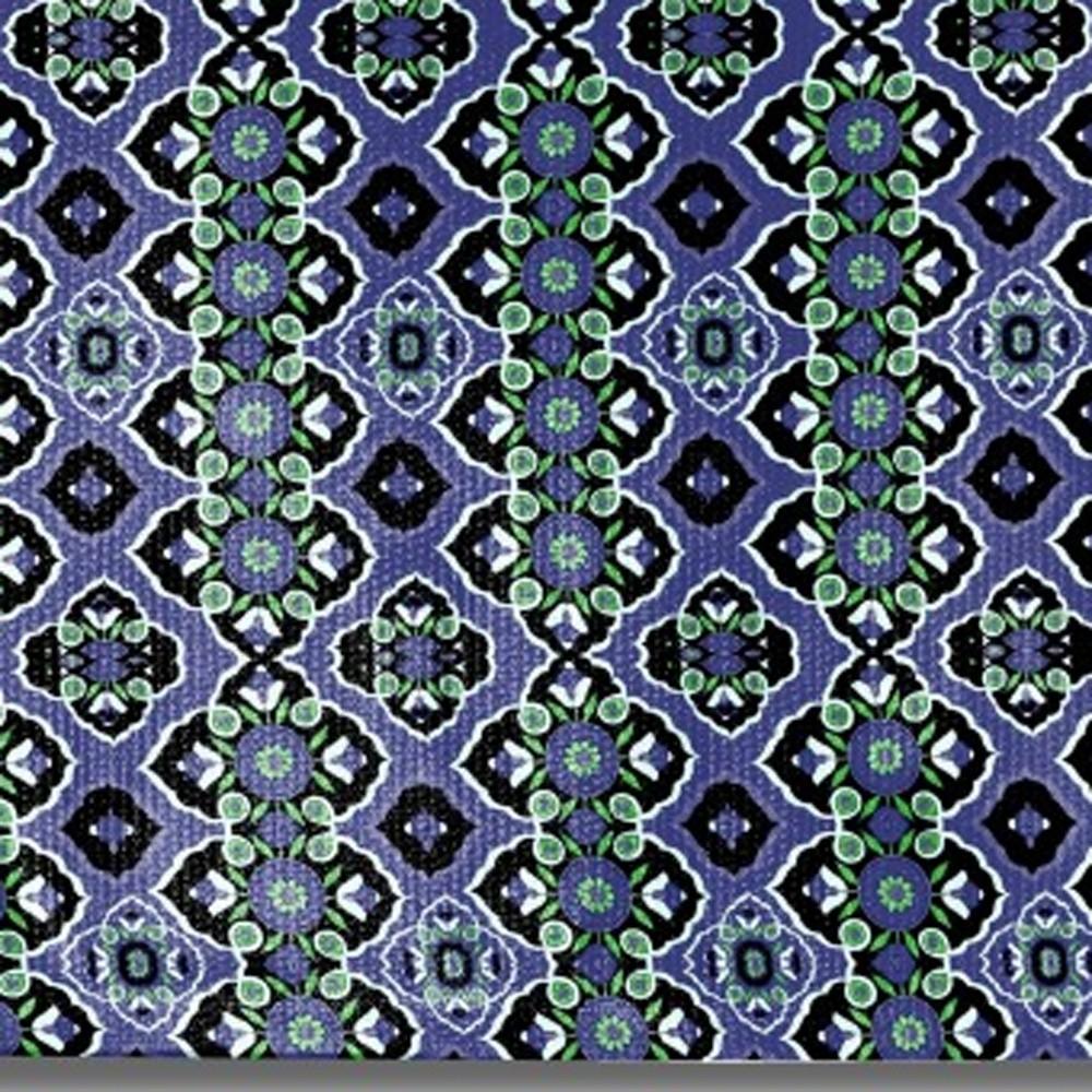 5' X 7' Black Blue Green Area Rug