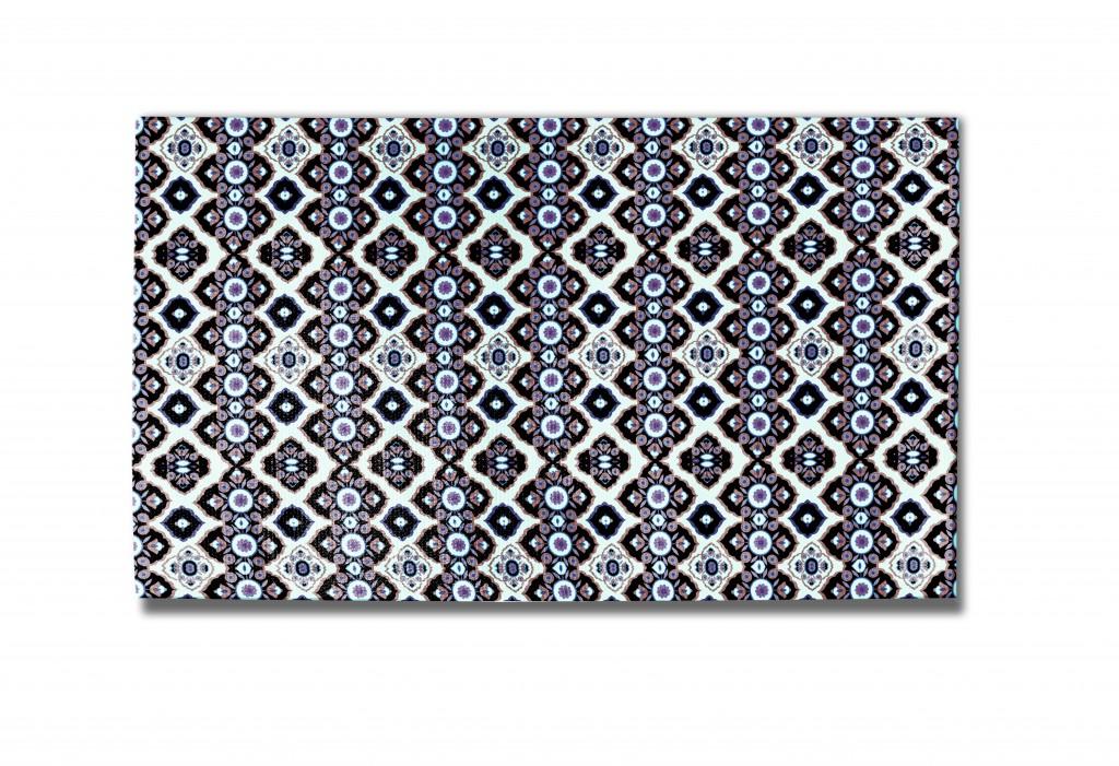 5' X 7' Black Light Blue Area Rug
