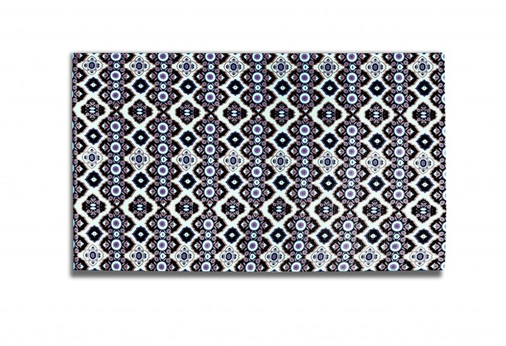 5' X 7' Black Light Blue Area Rug