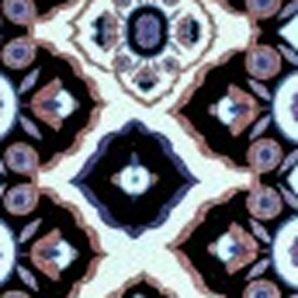 5' X 7' Light And Blue Oriental Area Rug