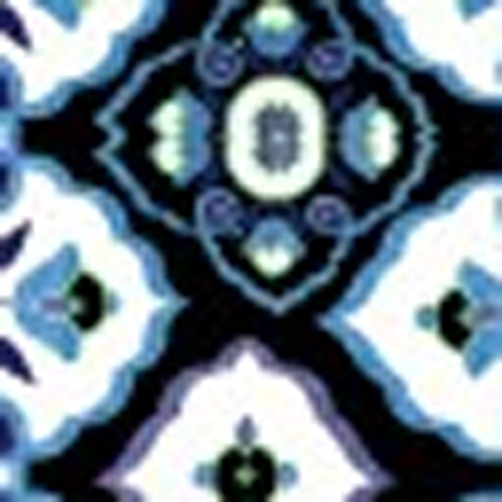 5' X 7' Black And Blue Oriental Area Rug Default Title