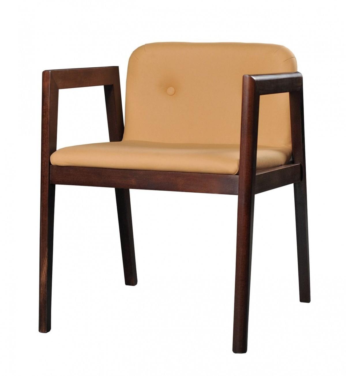 Set of Two Beige Modern Faux Leather Dining Chairs