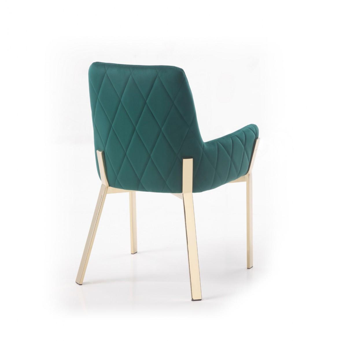 Green Velvet Gold Dining Chair