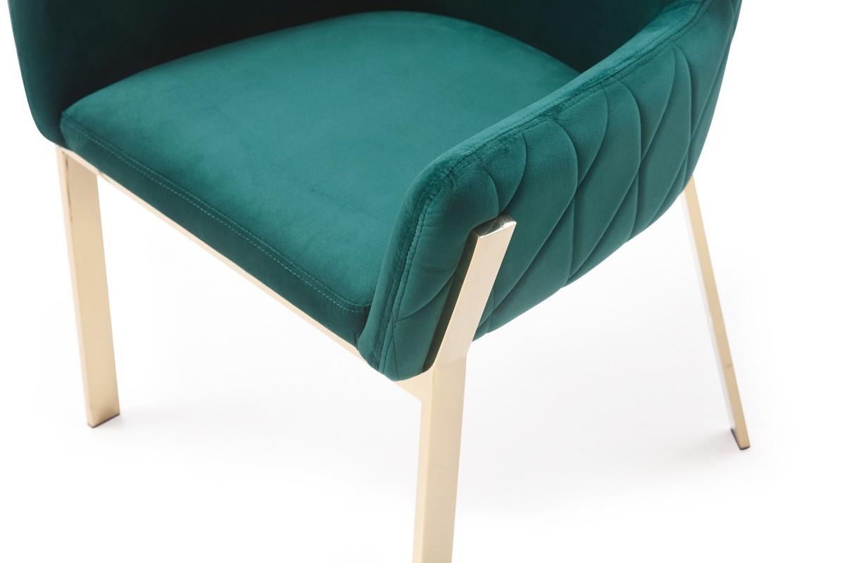 Green Velvet Gold Dining Chair