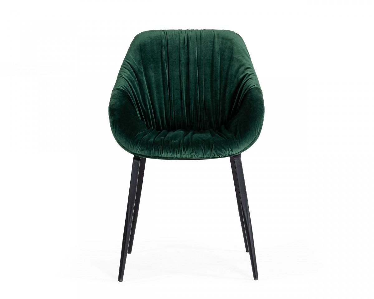 Emerald Slouchy Velvet Modern Dining Chair