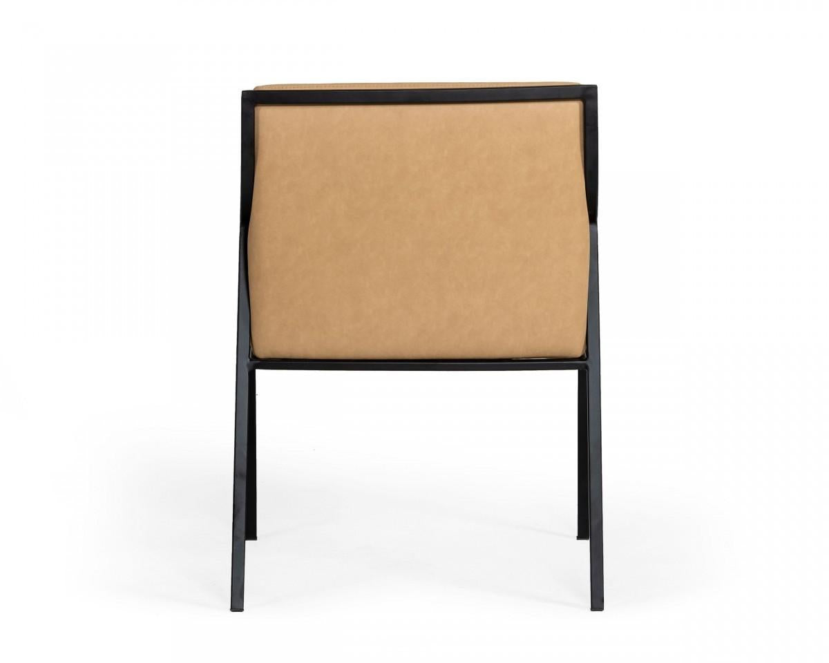 Tan Suede Dining Chair