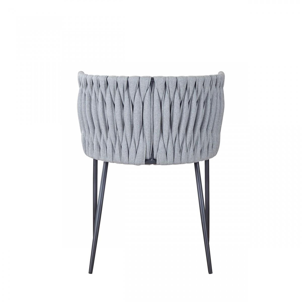 Light Gray Black Contemporary Dining Chair