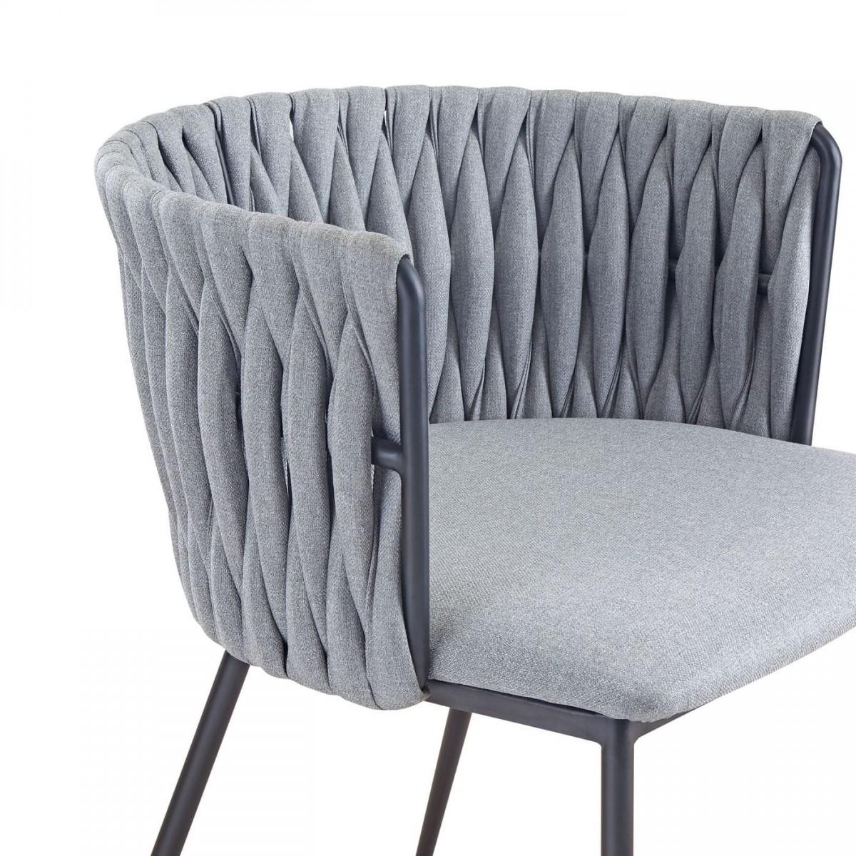 Light Gray Black Contemporary Dining Chair