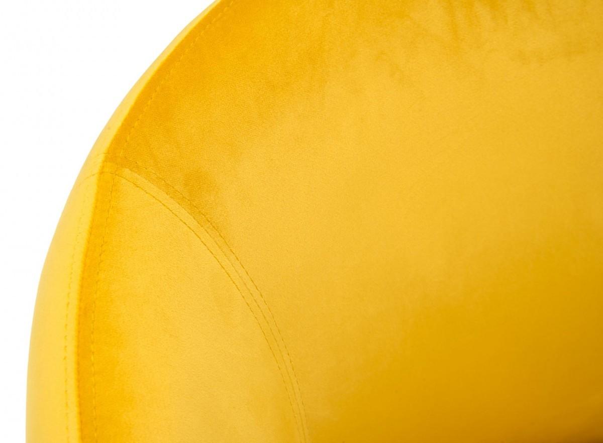 Yellow Velvet Modern Dining Chair