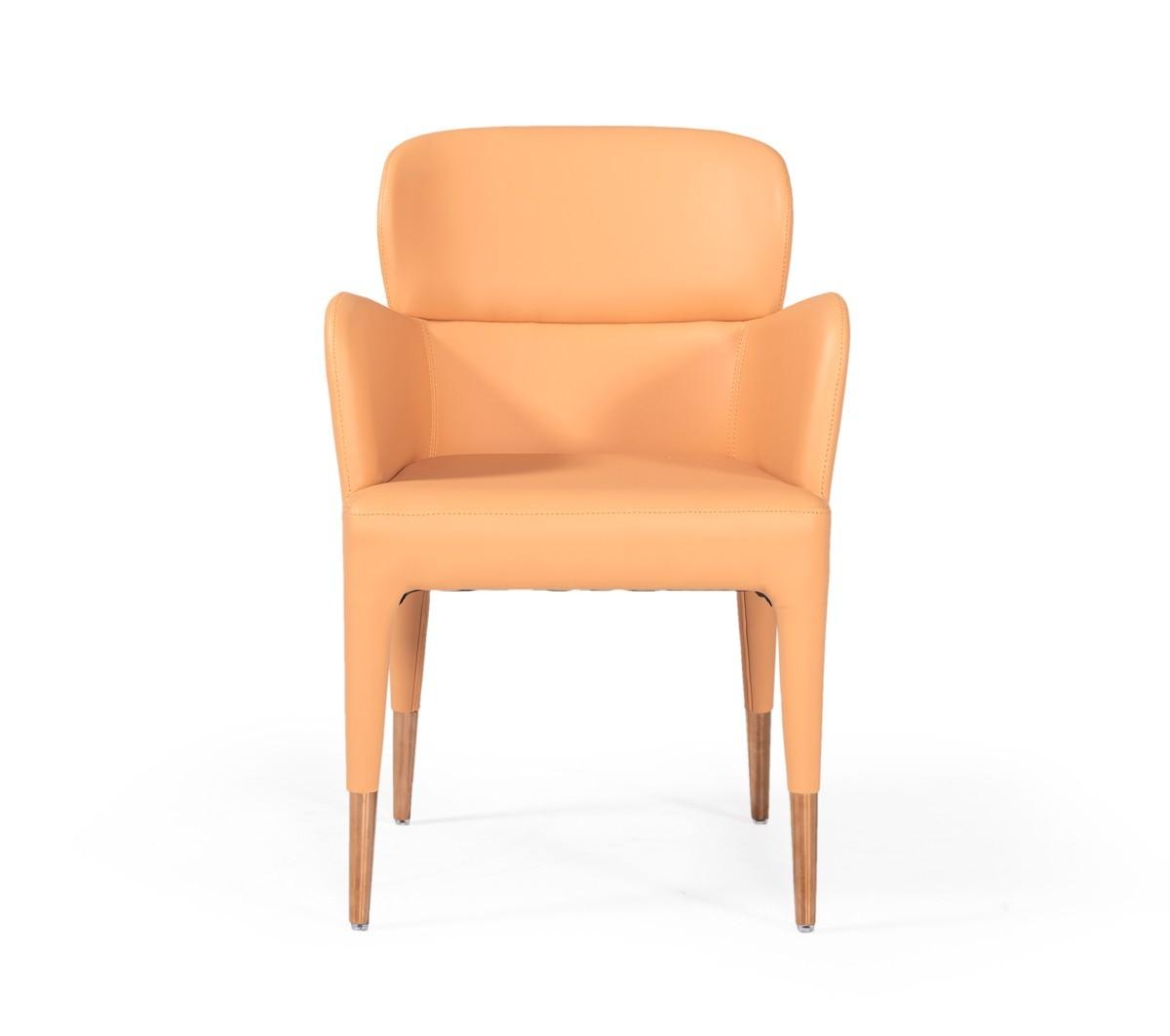 Peach Rosegold Dining Chair