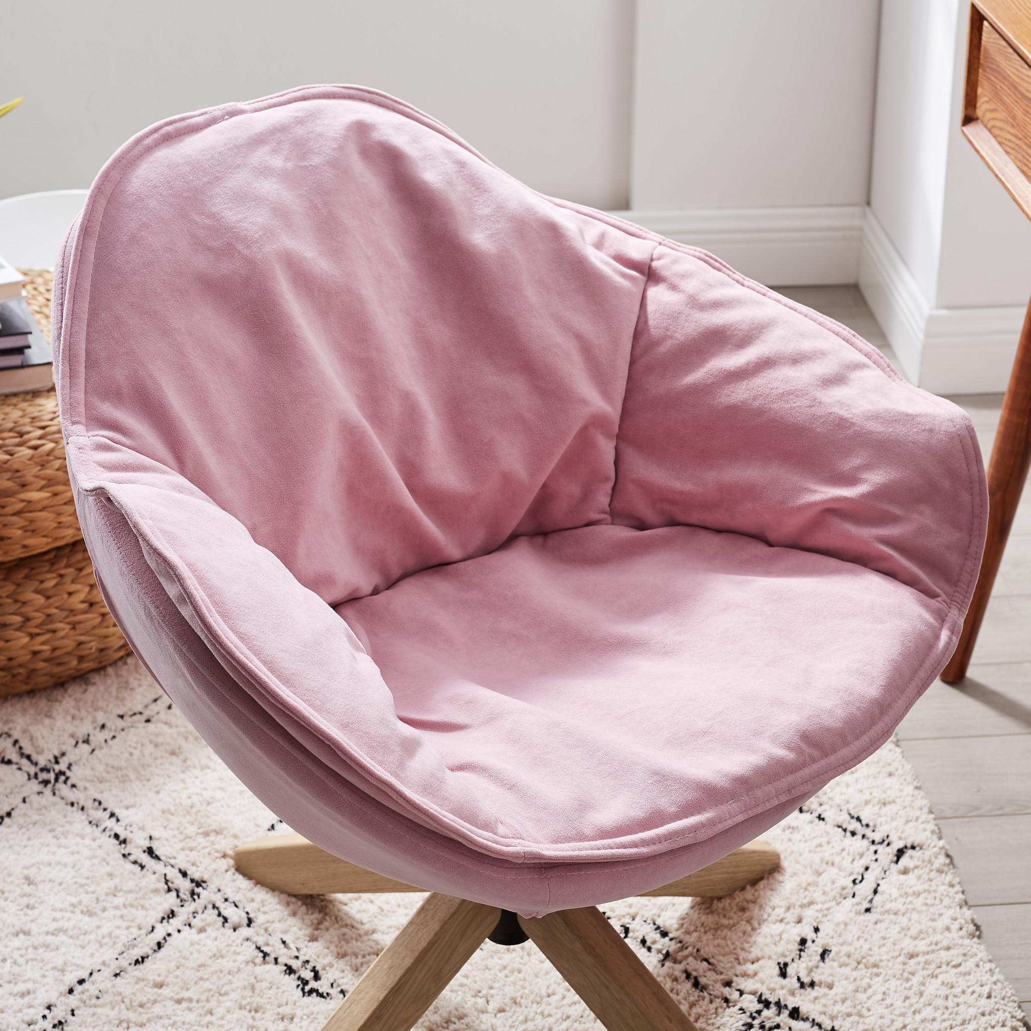 Modern Pink Home or Office Swivel Accent Chair