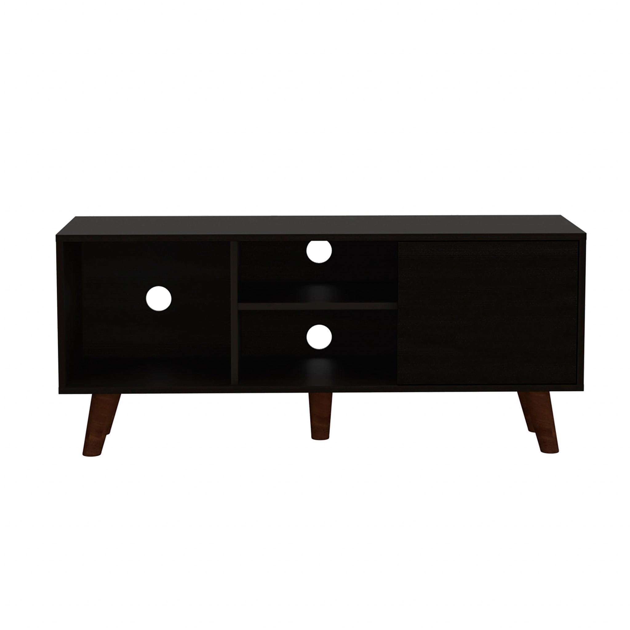 Contemporary Black Wengue TV Stand