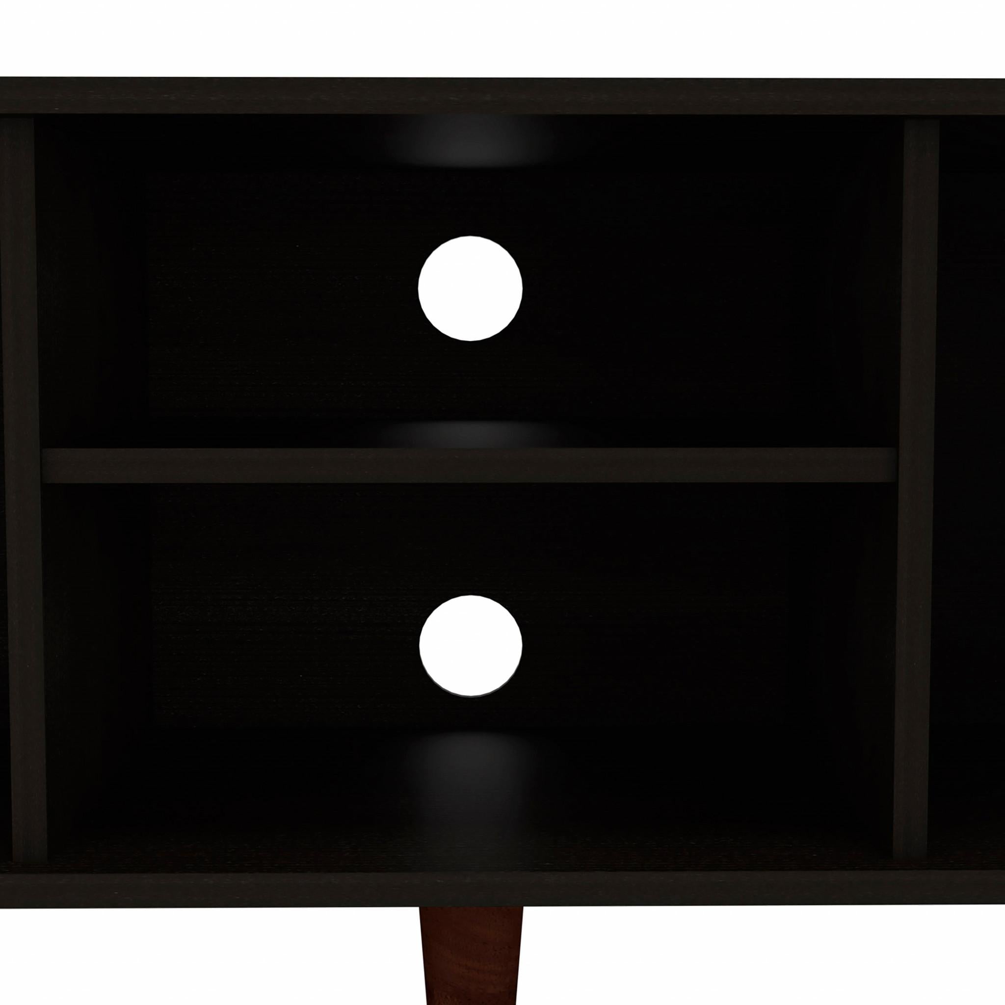 Contemporary Black Wengue TV Stand