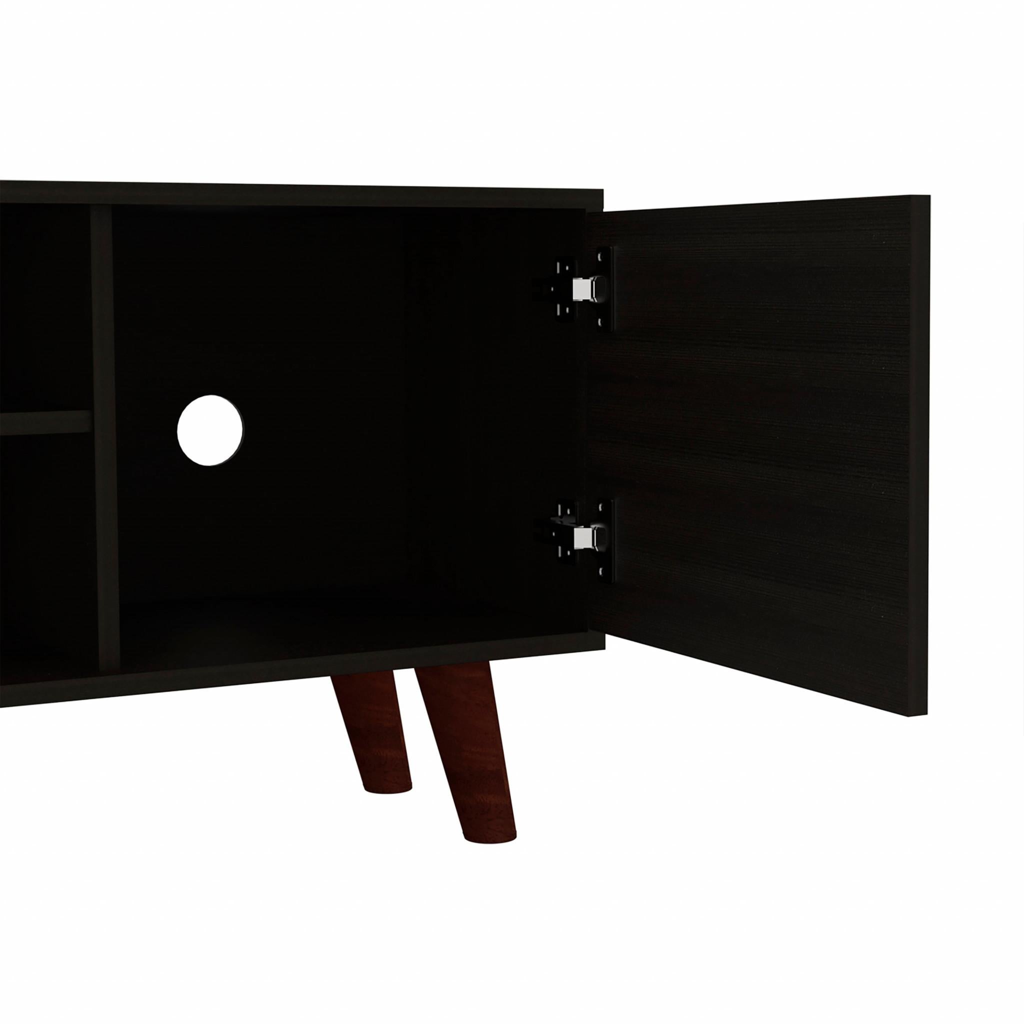 Contemporary Black Wengue TV Stand