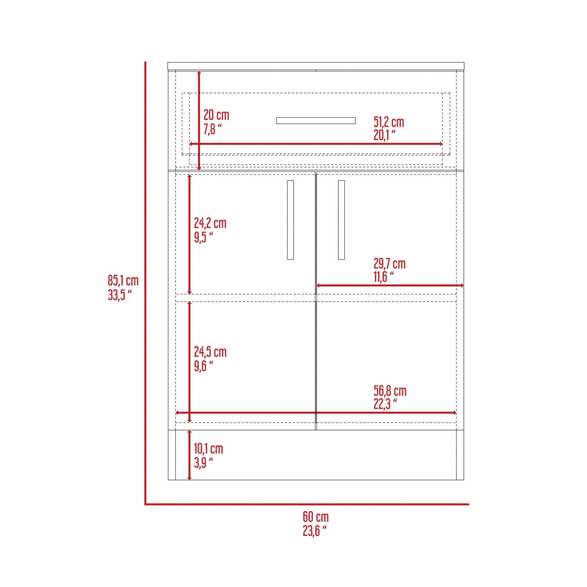 Ligh Oak and White Pantry Cabinet