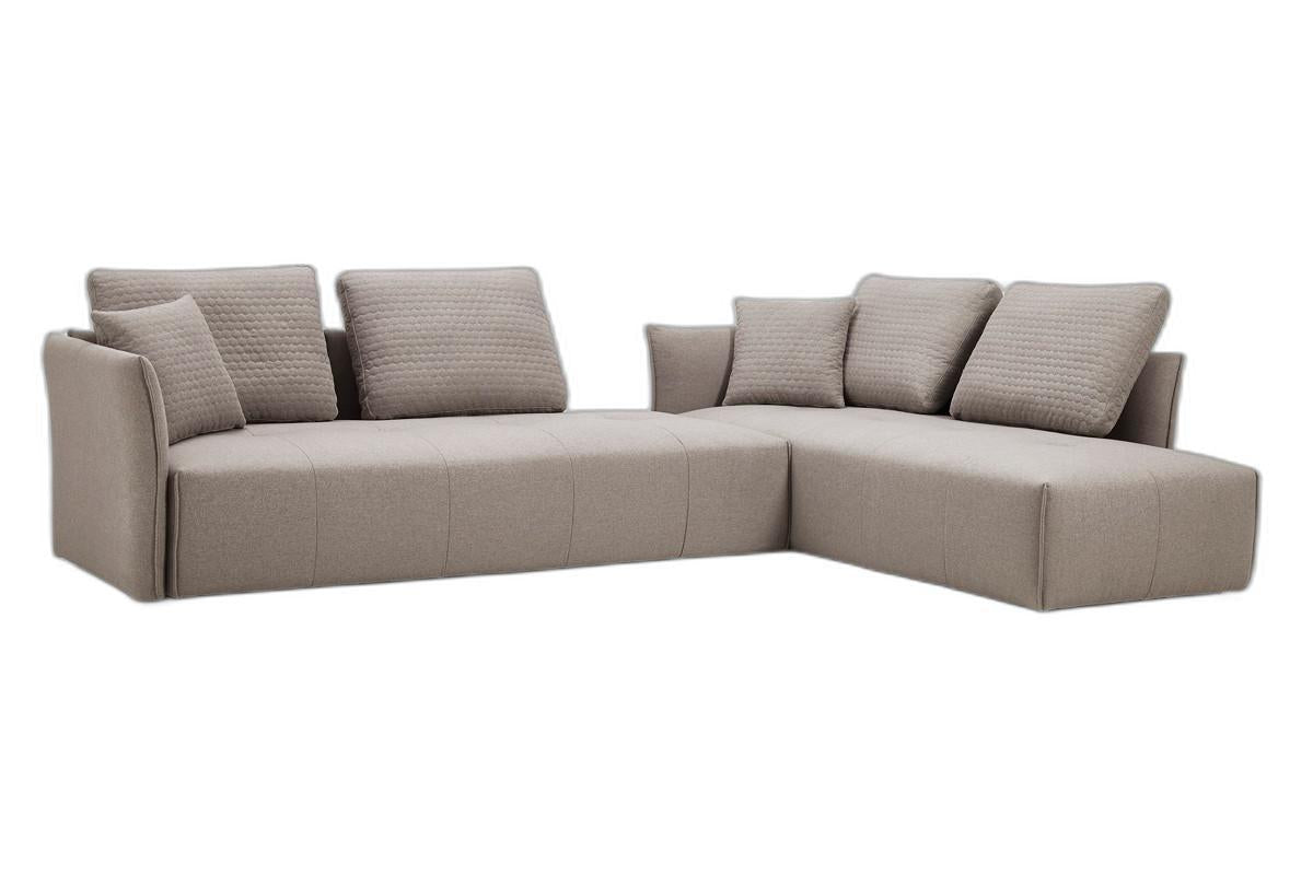 Mod Light Gray Fabric Modular Sectional Sofa Bed