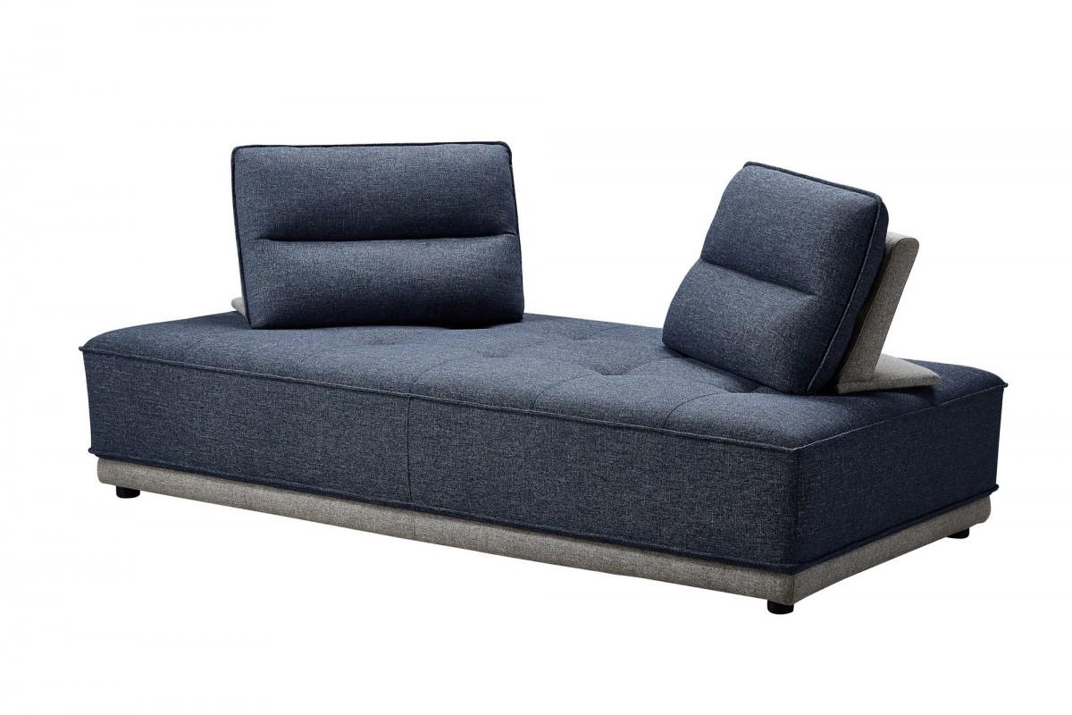 Blue and Gray Ultimate Lounger Modular Sectional Sofa