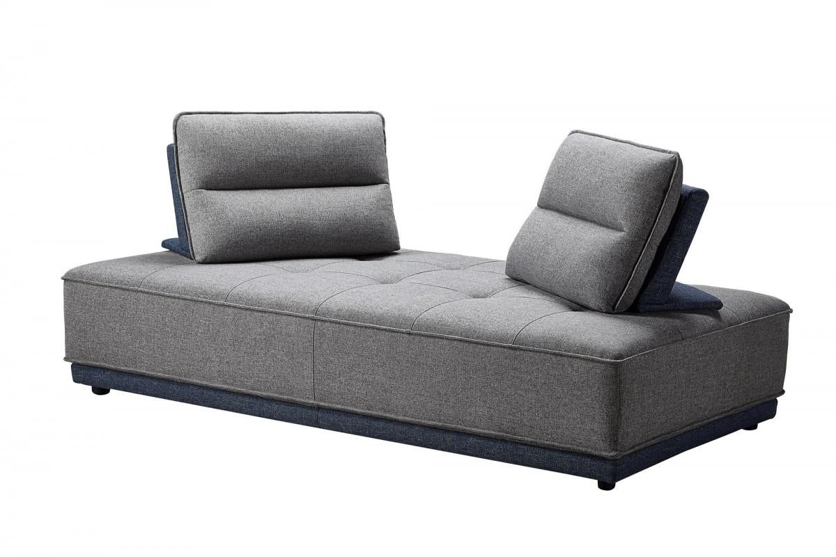 Blue and Gray Ultimate Lounger Modular Sectional Sofa