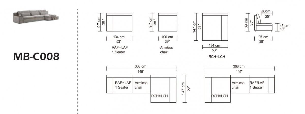 Modern Chic Gray Fabric Modular Sectional Sofa with Storage