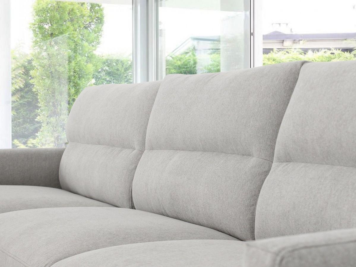 Contemporary Dove Gray Squared Edge Left Facing Sectional Sofa