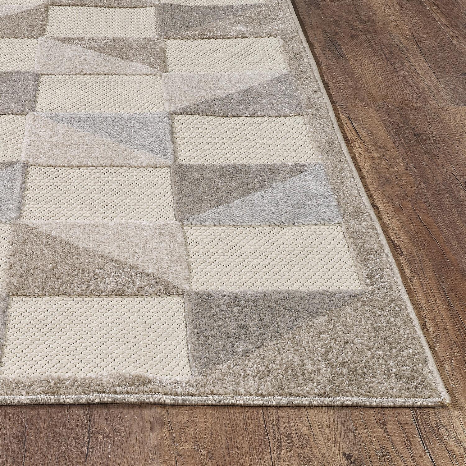8’ x 10’ Gray Triangle Indoor Outdoor Area Rug