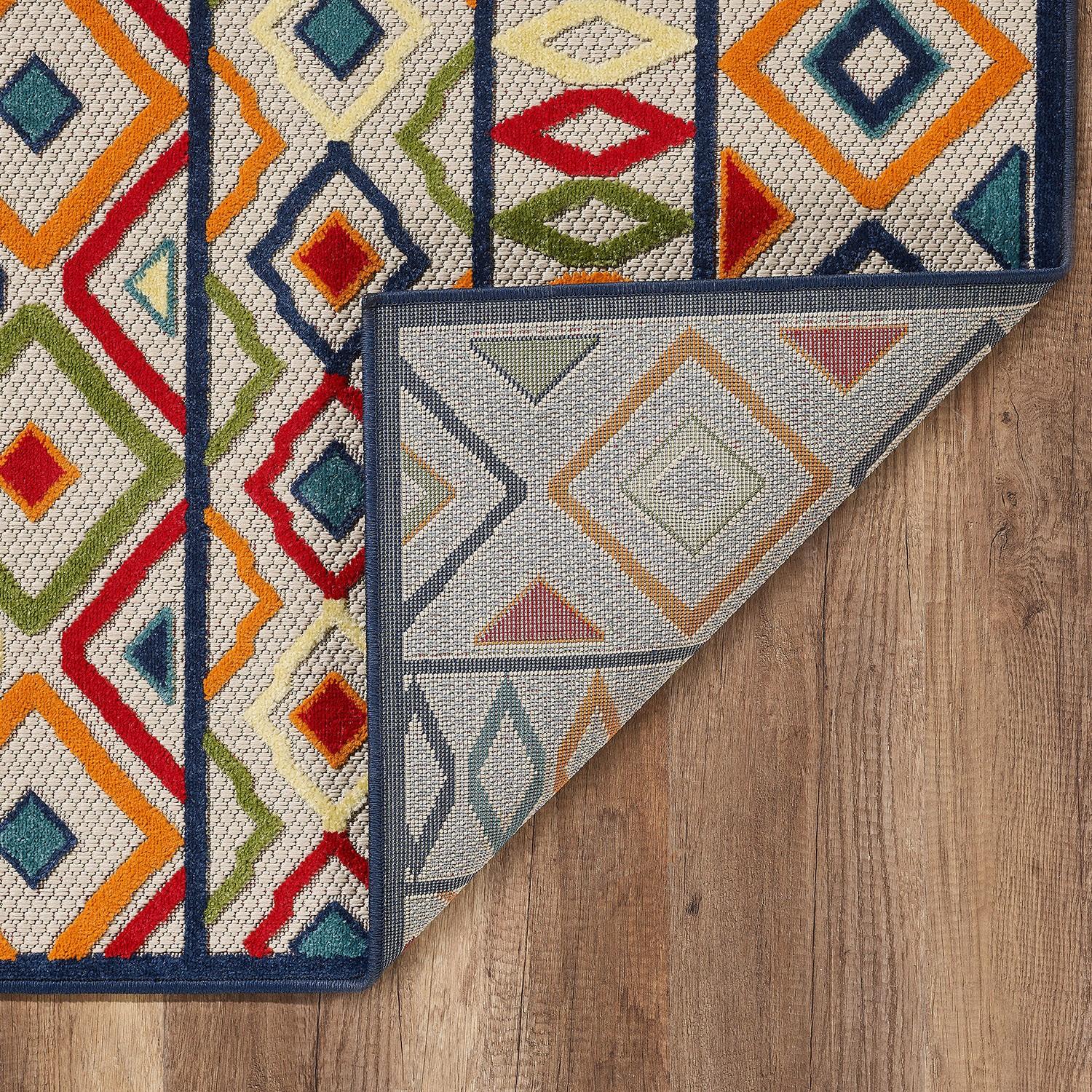 8’ x 10’ Multicolor Aztec Pattern Indoor Outdoor Area Rug Default Title