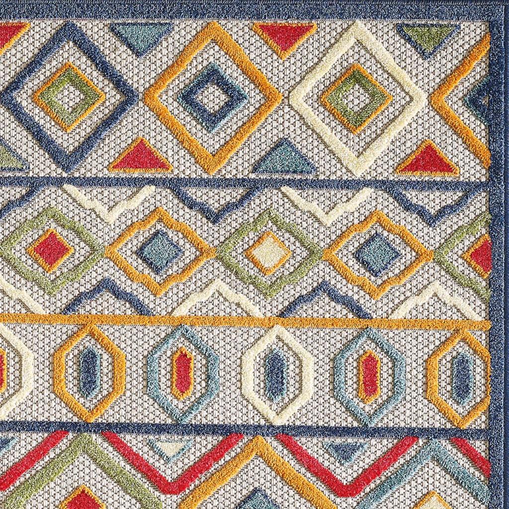 8’ x 10’ Multicolor Aztec Pattern Indoor Outdoor Area Rug Default Title