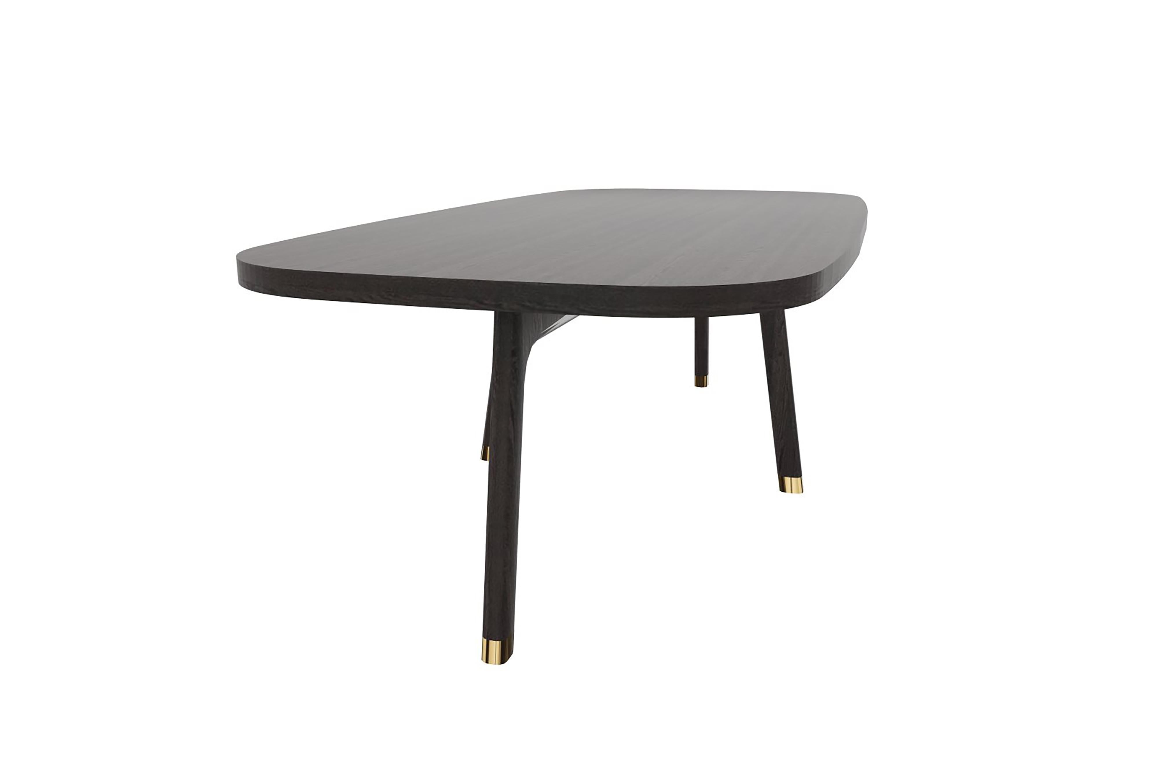 52” Mod Scandi Black Wood Coffee Table