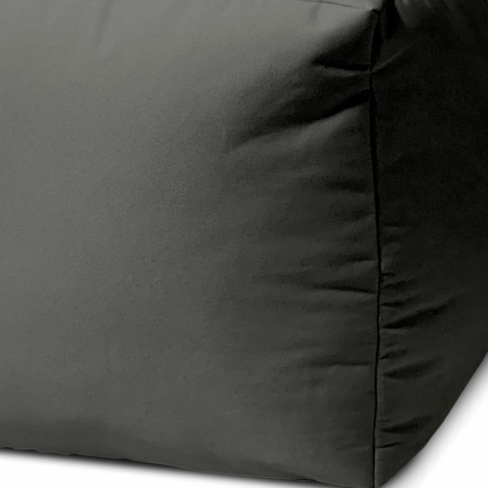17" Cool Dark Gray Solid Color Indoor Outdoor Pouf Cover Default Title