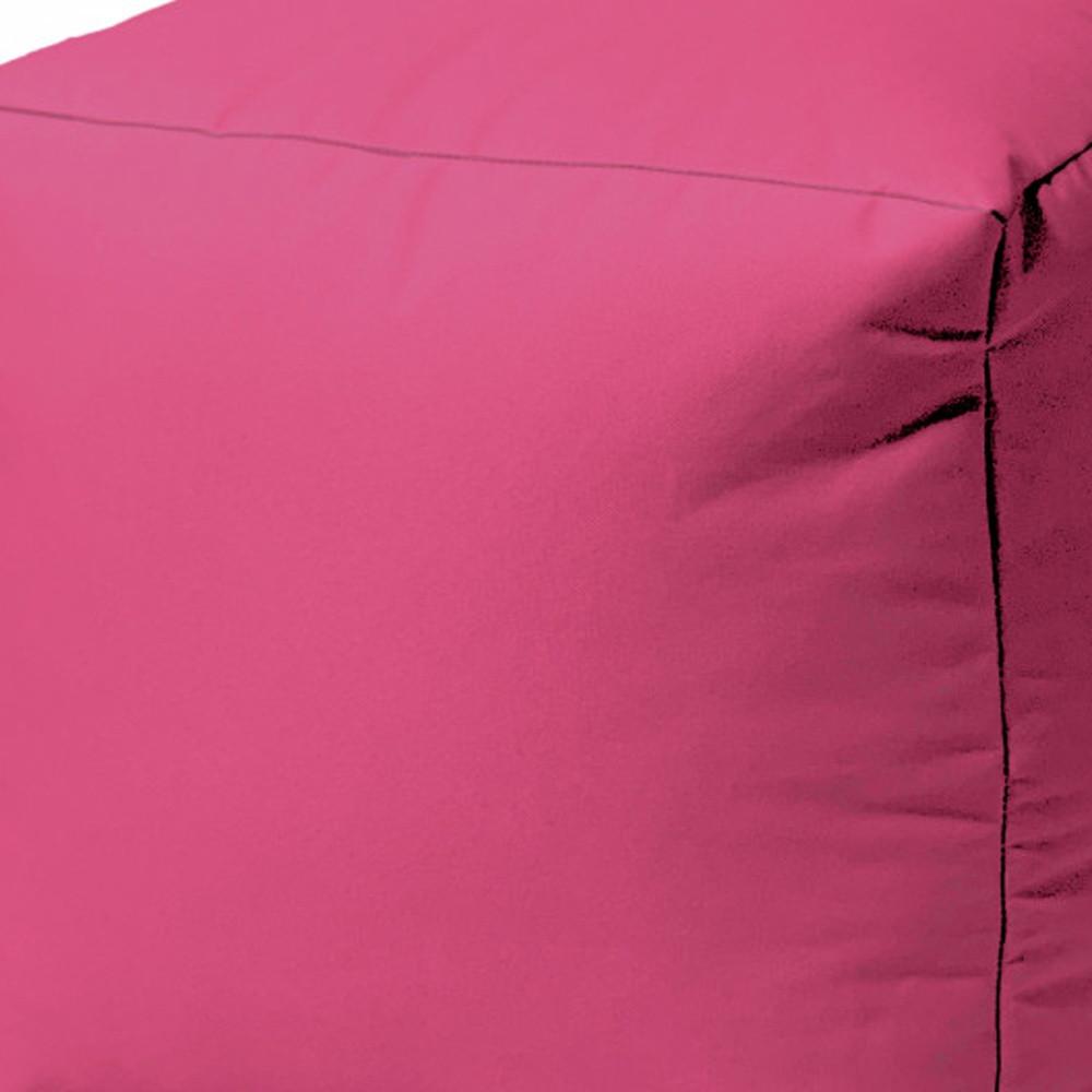 17" Cool Bright Hot Pink Solid Color Indoor Outdoor Pouf Cover Default Title