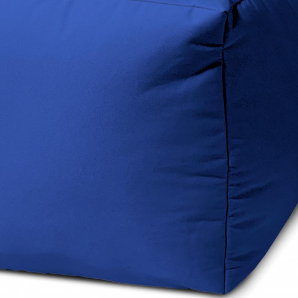 17" Cool Primary Blue Solid Color Indoor Outdoor Pouf Cover Default Title