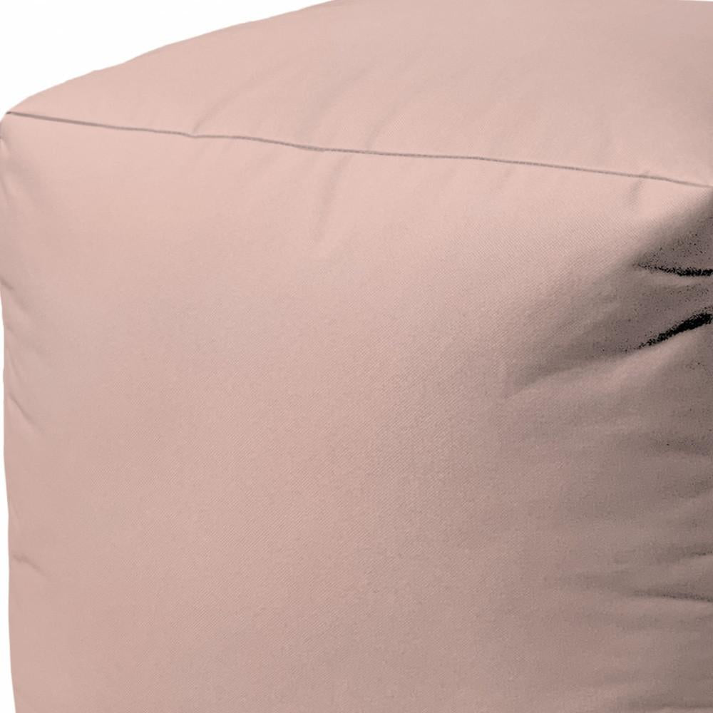 17" Cool Pale Pink Blush Solid Color Indoor Outdoor Pouf Cover Default Title
