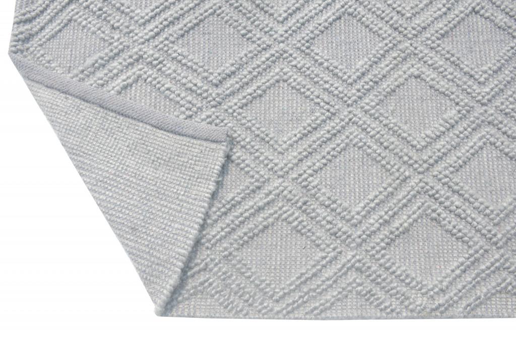 6’ x 9’ Gray Diamond Lattice Modern Area Rug