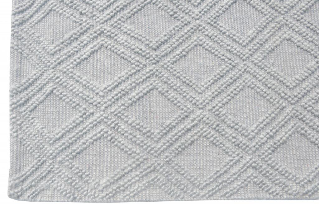 8’ x 11’ Gray Diamond Lattice Modern Area Rug