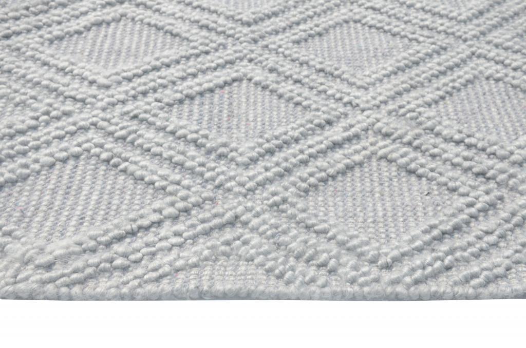 8’ x 11’ Gray Diamond Lattice Modern Area Rug