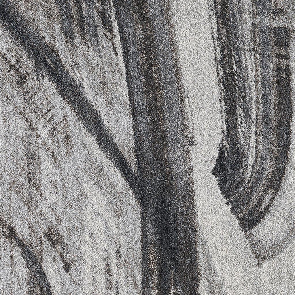 7’ x 10’ Gray Ivory Abstract Strokes Modern Area Rug