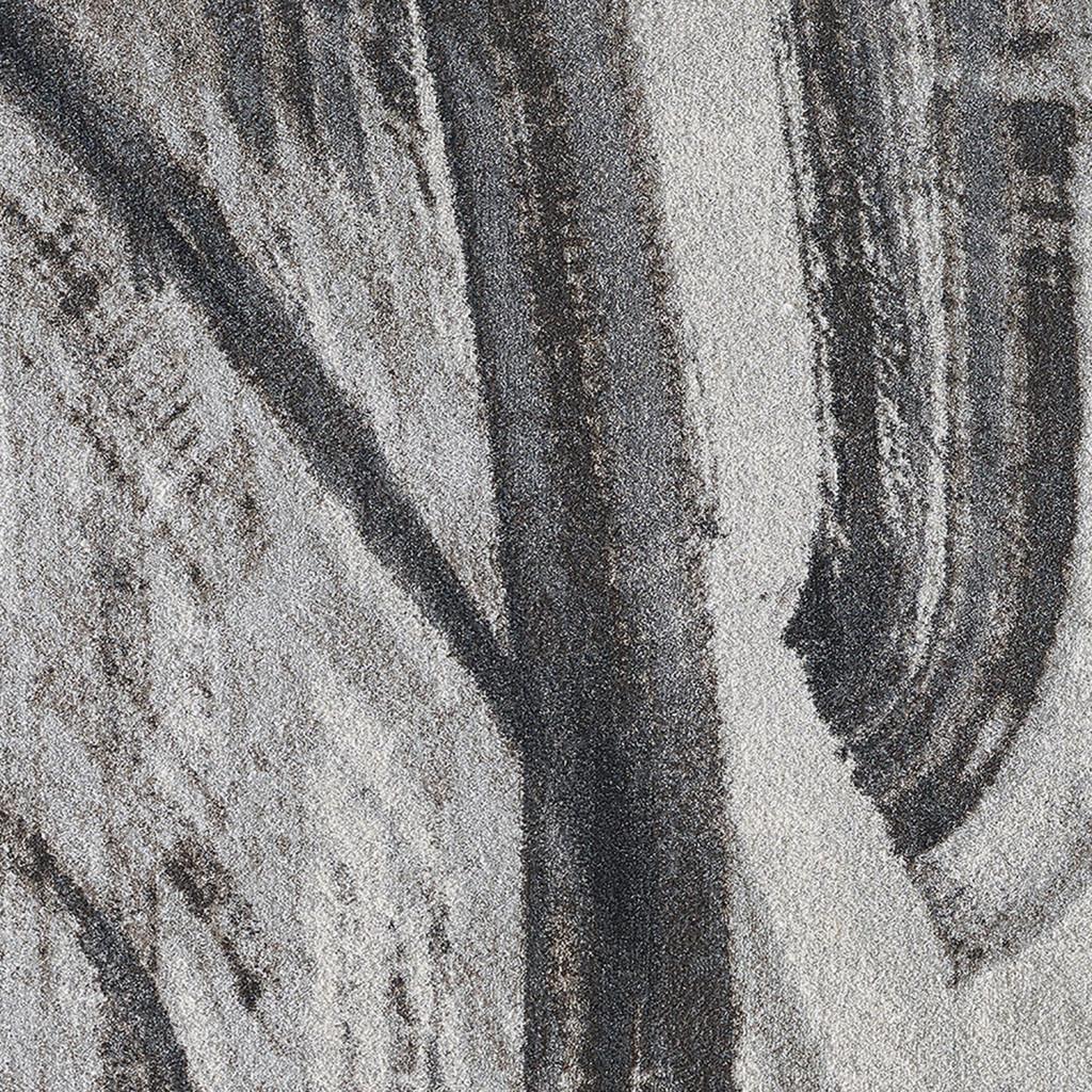 8’ x 11’ Gray Ivory Abstract Strokes Modern Area Rug